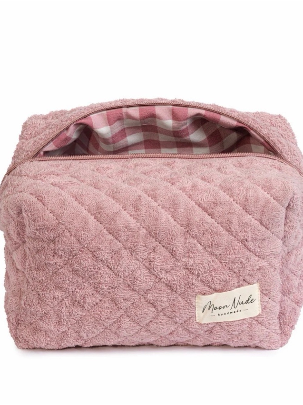 Moon Nude Pink Quilted Cosmetic Bag